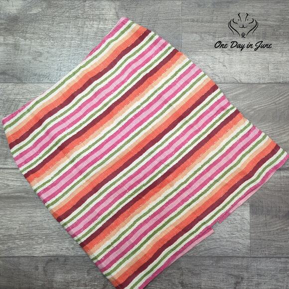 Talbots Petites Linen Striped Skirt Size 6P - Picture 1 of 5